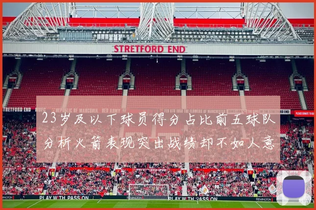 23岁及以下球员得分占比前五球队分析火箭表现突出战绩却不如人意